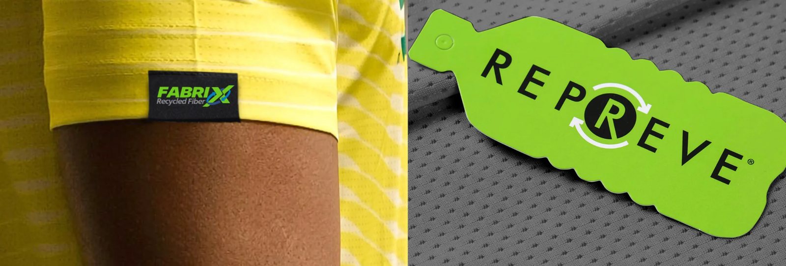 REPREVE recycled fibre hangtag on FabriX performance fabric
