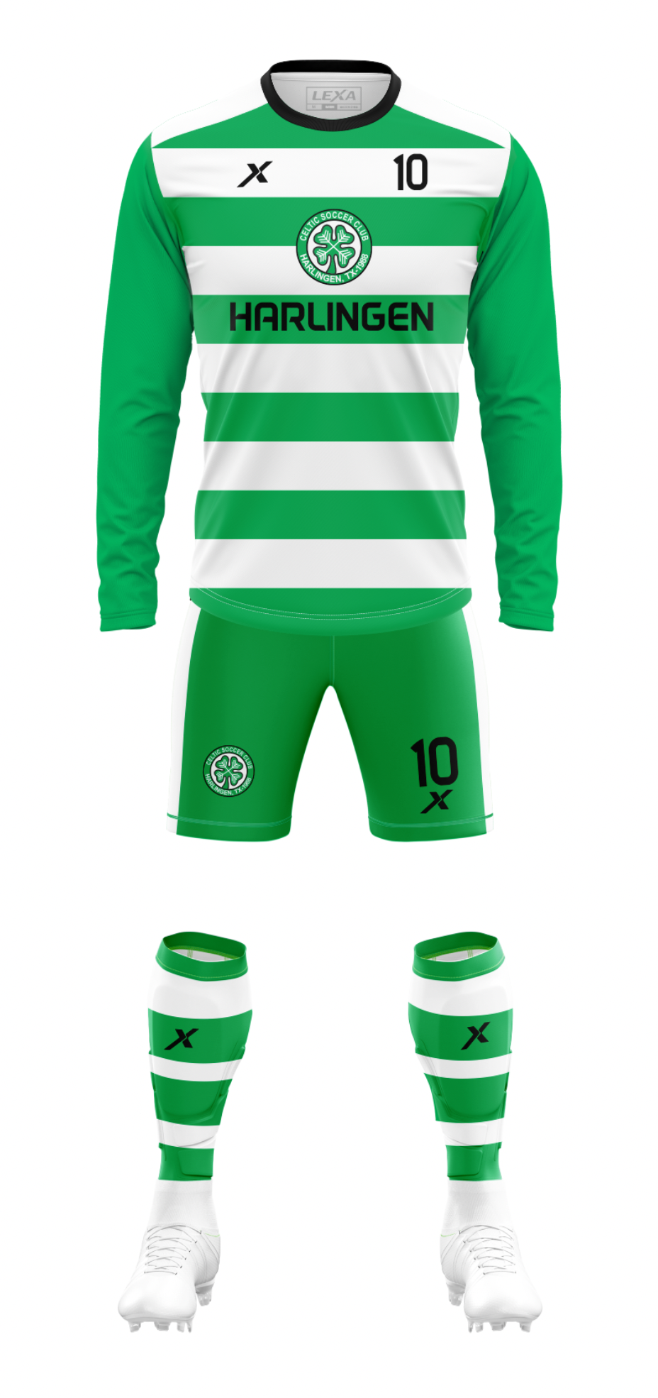 Celtic FC サッカーウェア 緑白ストライプ Celtic FC Shirt Jersey