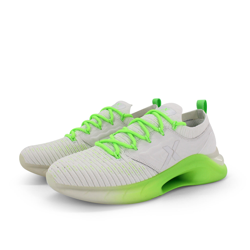 White and Green Sportswear Shoes - LEXA SPORT