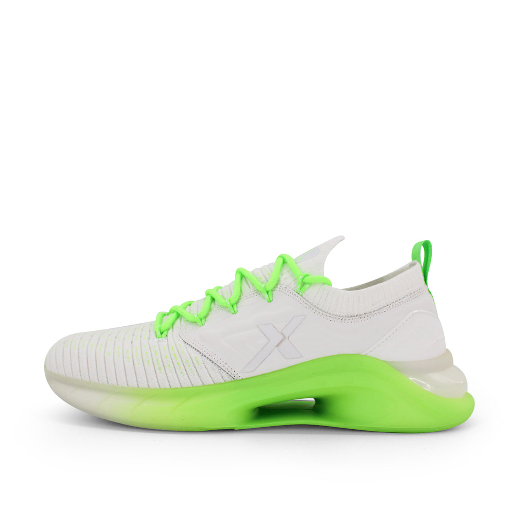 White and Green Running Shoes - LEXA SPORT