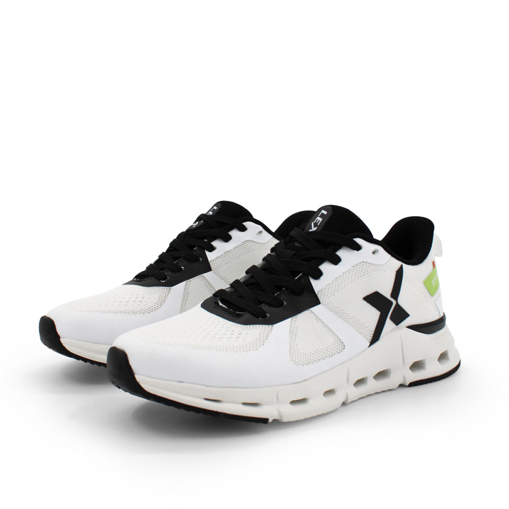 White and Black Running Shoes - LEXA SPORT