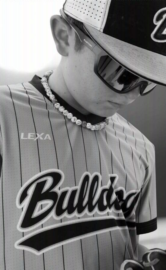 Baseball player in a Lexa custom jersey